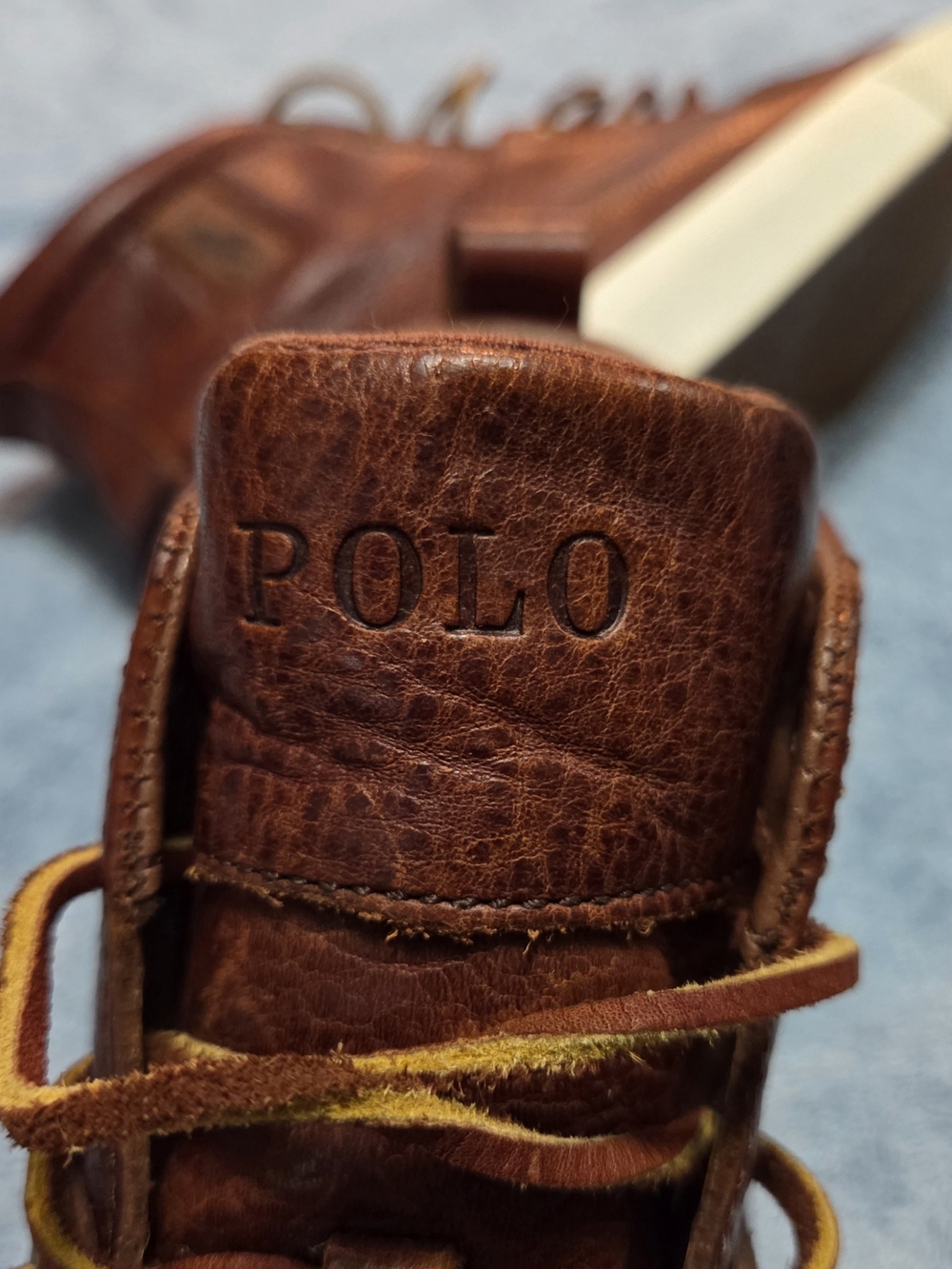 Polo by Ralph Lauren Brown Leather High-Top Boots - Picture 5 of 8